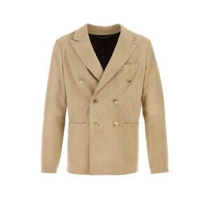 Canali Men Sand Suede Blazer